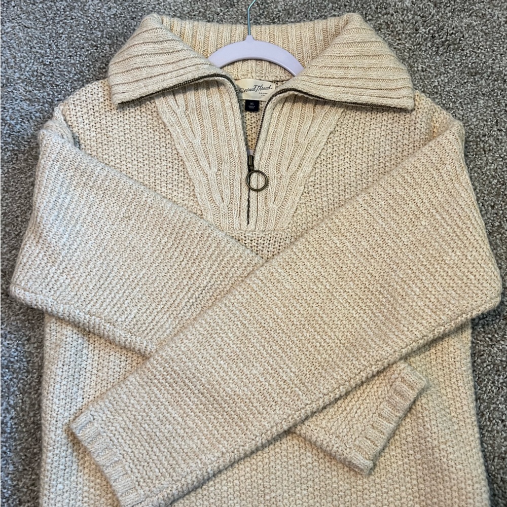 Throw Over Quarter Zip Sweater - image 1